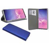 cofi1453® Buch Tasche "Smart" kompatibel mit Samsung Galaxy S10 G973F Handy Hülle Etui Brieftasche Schutzhülle mit Standfunktion, Kartenfach Schwarz