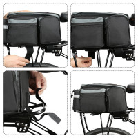 Wozinsky Fahrradtasche Gepäcktasche Gepäckträger Fahrrad Bike Radtasche Tasche mit Schulterriemen 6L schwarz