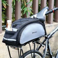 Wozinsky Fahrradtasche Gepäcktasche Gepäckträger Bike Rad Fahhrad Hand Schulter Tasche mit Schulterriemen 13L in Schwarz