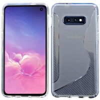 cofi1453® S-Line Hülle Bumper kompatibel mit Samsung Galaxy S10e G970F Silikonhülle Stoßfest Handyhülle TPU Case Cover