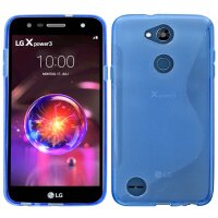 cofi1453® S-Line Hülle Bumper kompatibel mit LG X POWER 3 Silikonhülle Stoßfest Handyhülle TPU Case Cover