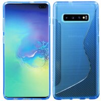 cofi1453® S-Line Hülle Bumper kompatibel mit Samsung Galaxy S10 Plus G975F Silikonhülle Stoßfest Handyhülle TPU Case Cover