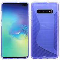 cofi1453® S-Line Hülle Bumper kompatibel mit Samsung Galaxy S10 Plus G975F Silikonhülle Stoßfest Handyhülle TPU Case Cover