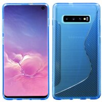 cofi1453® S-Line Hülle Bumper kompatibel mit Samsung Galaxy S10 G973F Silikonhülle Stoßfest Handyhülle TPU Case Cover