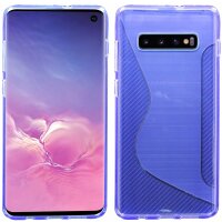 cofi1453® S-Line Hülle Bumper kompatibel mit Samsung Galaxy S10 G973F Silikonhülle Stoßfest Handyhülle TPU Case Cover