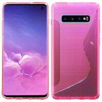 cofi1453® S-Line Hülle Bumper kompatibel mit Samsung Galaxy S10 G973F Silikonhülle Stoßfest Handyhülle TPU Case Cover