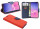 cofi1453® Buch Tasche "Fancy" kompatibel mit SAMSUNG GALAXY S10 (G973F) Handy Hülle Etui Brieftasche Schutzhülle mit Standfunktion, Kartenfach Rot-Blau