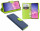 cofi1453® Buch Tasche "Fancy" kompatibel mit SAMSUNG GALAXY S10e (G970F) Handy Hülle Etui Brieftasche Schutzhülle mit Standfunktion, Kartenfach Blau-Grün