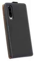 cofi1453® Flip Case kompatibel mit HUAWEI P30 Handy Tasche vertikal aufklappbar Schutzhülle Klapp Hülle Schwarz