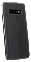 cofi1453® Buch Tasche "Elegance" kompatibel mit SAMSUNG GALAXY S10 PLUS (G975F) Handy Hülle Etui Brieftasche Schutzhülle mit Standfunktion, Kartenfach Schwarz