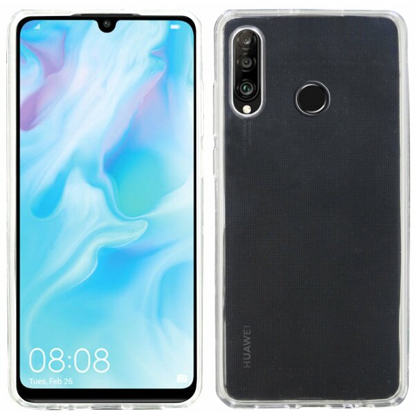 cofi1453® Silikon Hülle Basic kompatibel mit HUAWEI P30 LITE Case TPU Soft Handy Cover Schutz Transparent