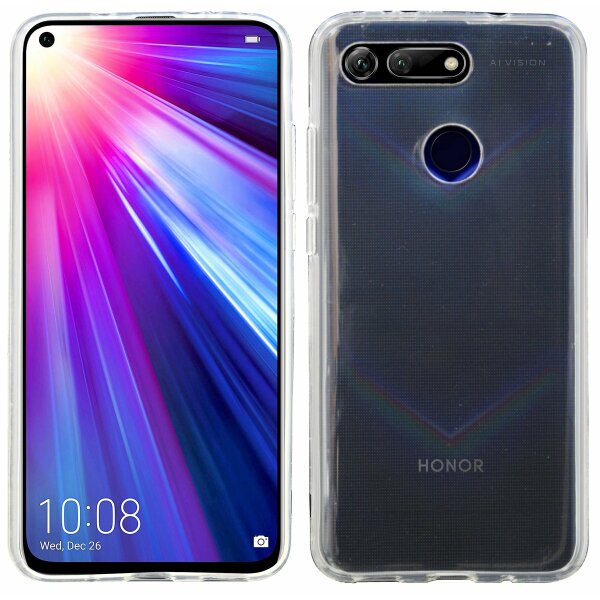 cofi1453® Silikon Hülle Basic kompatibel mit HONOR VIEW 20 Case TPU Soft Handy Cover Schutz Transparent