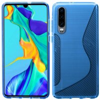 cofi1453® S-Line Hülle Bumper kompatibel mit HUAWEI P30 Silikonhülle Stoßfest Handyhülle TPU Case Cover