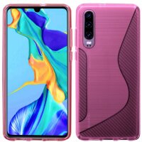 cofi1453® S-Line Hülle Bumper kompatibel mit HUAWEI P30 Silikonhülle Stoßfest Handyhülle TPU Case Cover