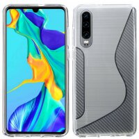 cofi1453® S-Line Hülle Bumper kompatibel mit HUAWEI P30 Silikonhülle Stoßfest Handyhülle TPU Case Cover