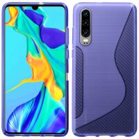 cofi1453® S-Line Hülle Bumper kompatibel mit HUAWEI P30 Silikonhülle Stoßfest Handyhülle TPU Case Cover