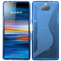 cofi1453® S-Line Hülle Bumper kompatibel mit SONY XPERIA 10 Silikonhülle Stoßfest Handyhülle TPU Case Cover