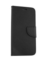 cofi1453® Buch Tasche "Fancy" kompatibel mit HUAWEI P30 LITE Handy Hülle Etui Brieftasche Schutzhülle mit Standfunktion, Kartenfach Schwarz