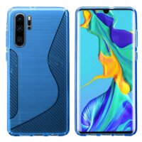 cofi1453® S-Line Hülle Bumper kompatibel mit HUAWEI P30 PRO Silikonhülle Stoßfest Handyhülle TPU Case Cover