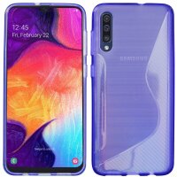 cofi1453® S-Line Hülle Bumper kompatibel mit Samsung Galaxy A50 A505F Silikonhülle Stoßfest Handyhülle TPU Case Cover