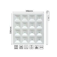 LED line LED Panel 15W - 36W 8 Stufen Leistung 60x60cm...