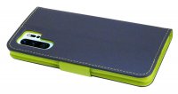 cofi1453® Buch Tasche "Fancy" kompatibel mit HUAWEI P30 PRO Handy Hülle Etui Brieftasche Schutzhülle mit Standfunktion, Kartenfach Blau-Grün (2-Farbig)