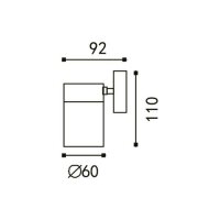 Braytron LED IP44 Wandleuchte RITA WL.1 Edelstahl GU10 Außenleuchte Außenlampe Wandlampe für Innen und Außen, Outdoor & Indoor