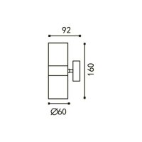 Braytron LED IP44 Wandleuchte RITA WL.2 Edelstahl 2x GU10 Außenleuchte Up & Downlight Außenlampe Wandlampe für Innen und Außen, Outdoor & Indoor