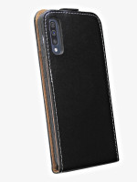 cofi1453® Flip Case kompatibel mit SAMSUNG GALAXY A50 (A505F) Handy Tasche vertikal aufklappbar Schutzhülle Klapp Hülle Schwarz