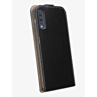 cofi1453® Flip Case kompatibel mit SAMSUNG GALAXY A50 (A505F) Handy Tasche vertikal aufklappbar Schutzhülle Klapp Hülle Schwarz