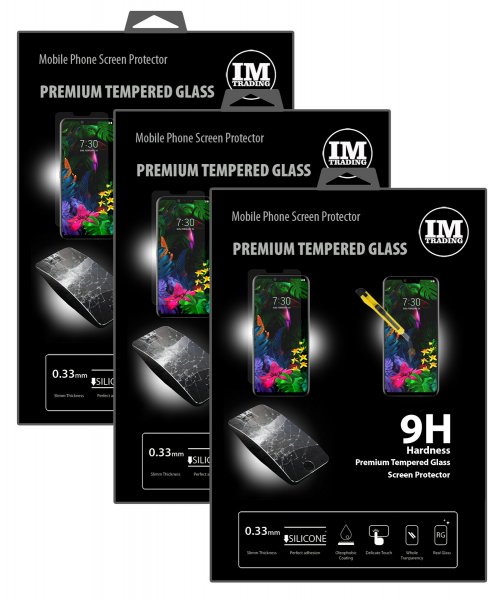 cofi1453 3X Panzer Schutz Glas 9H Tempered Glass Display Schutz Folie Display Glas Screen Protector kompatibel mit LG G8 ThinQ