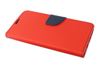 cofi1453® Buch Tasche "Fancy" kompatibel mit SAMSUNG GALAXY M20 (M205FD) Handy Hülle Etui Brieftasche Schutzhülle mit Standfunktion, Kartenfach Rot-Blau