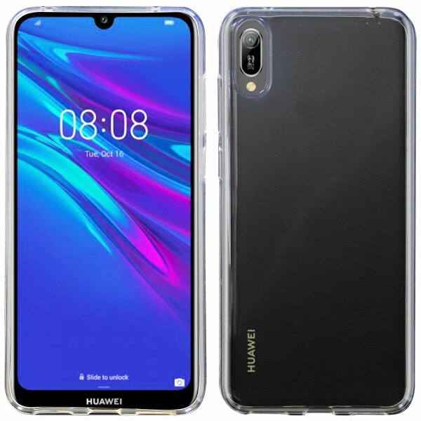 cofi1453® Silikon Hülle Basic kompatibel mit HUAWEI Y6 2019 Case TPU Soft Handy Cover Schutz Transparent