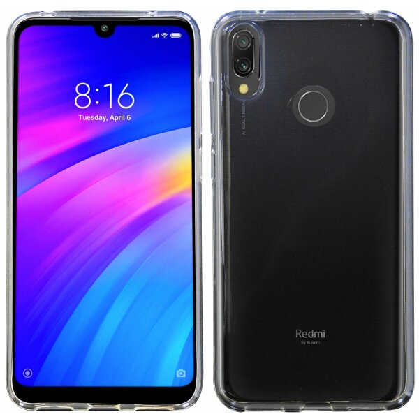 cofi1453® Silikon Hülle Basic kompatibel mit XIAOMI REDMI 7 Case TPU Soft Handy Cover Schutz Transparent