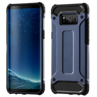 Silikonhülle Panzerhülle Hybrid Armor Hard Case Blau Samsung Galaxy A7 2018 (A750F)