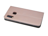 cofi1453® Buch Tasche "Smart" kompatibel mit SAMSUNG GALAXY A20e (A202F) Handy Hülle Etui Brieftasche Schutzhülle mit Standfunktion, Kartenfach Rose