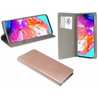 Buch Tasche "Smart" kompatibel mit SAMSUNG GALAXY A70 (A705F) Handy Hülle Etui Brieftasche Schutzhülle mit Standfunktion, Kartenfach