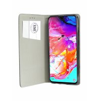 Buch Tasche "Smart" kompatibel mit SAMSUNG GALAXY A70 (A705F) Handy Hülle Etui Brieftasche Schutzhülle mit Standfunktion, Kartenfach