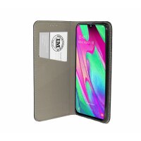 Buch Tasche "Smart" kompatibel mit SAMSUNG GALAXY A40 (A405F) Handy Hülle Etui Brieftasche Schutzhülle mit Standfunktion, Kartenfach