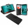 cofi1453® Buch Tasche "Fancy" kompatibel mit SAMSUNG GALAXY A50 (A505F) Handy Hülle Etui Brieftasche Schutzhülle mit Standfunktion, Kartenfach Schwarz