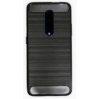 cofi1453® Silikon Hülle Carbon kompatibel mit OnePlus 7 PRO Soft TPU Case Handyhülle Cover Schutzhülle Schwarz