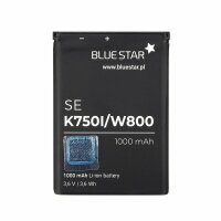 Bluestar Akku Ersatz kompatibel mit Sony Ericsson K750i 1000mAh 3,6V Li-lon Austausch Batterie Accu BST-36 W800, W550i, Z300