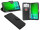 cofi1453® Buch Tasche "Fancy" kompatibel mit MOTOROLA MOTO G7 PLUS Handy Hülle Etui Brieftasche Schutzhülle mit Standfunktion, Kartenfach Schwarz