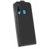 cofi1453® Flip Case kompatibel mit HUAWEI P30 LITE Handy Tasche vertikal aufklappbar Schutzhülle Klapp Hülle Schwarz