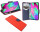cofi1453® Buch Tasche "Fancy" kompatibel mit SAMSUNG GALAXY A40 (A405F) Handy Hülle Etui Brieftasche Schutzhülle mit Standfunktion, Kartenfach Rot-Blau