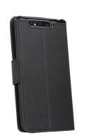 cofi1453® Buch Tasche "Fancy" kompatibel mit SAMSUNG GALAXY A80 (A805F) Handy Hülle Etui Brieftasche Schutzhülle mit Standfunktion, Kartenfach Schwarz
