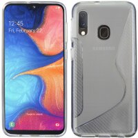 cofi1453® S-Line Hülle Bumper kompatibel mit Samsung Galaxy A20e (A202F) Silikonhülle Stoßfest Handyhülle TPU Case Cover