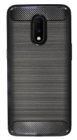 cofi1453® Silikon Hülle Carbon kompatibel mit OnePlus 7 Soft TPU Case Handyhülle Cover Schutzhülle Schwarz