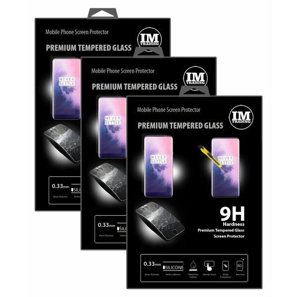 cofi1453 3X Panzer Schutz Glas 9H Tempered Glass Display Schutz Folie Display Glas Screen Protector kompatibel mit OnePlus 7 Pro