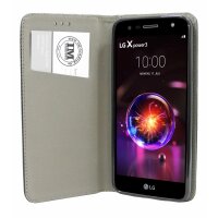 cofi1453® Buch Tasche "Smart" kompatibel mit LG X POWER 3 Handy Hülle Etui Brieftasche Schutzhülle mit Standfunktion, Kartenfach